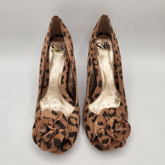 Sofft Shoes - "Scala" Heel in Leopard Printed Suede from SOFFT